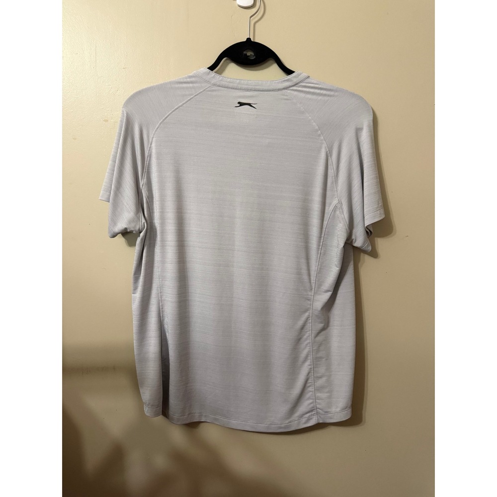Slazenger Golf Womens Large Gray Quarter Zip Short Sleeve Performance Shirt L - Picture 3 of 5